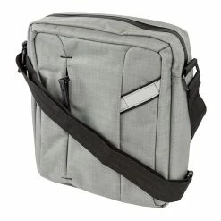 BargainJunkie Lifestyle Sharper Image Stealth Cross Body Power-Up Laptop Messenger, Grey