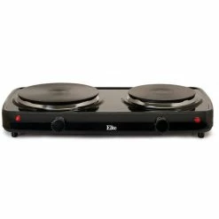 BargainJunkie Elite Cuisine Double Electric Burner, Refurbished Kitchen