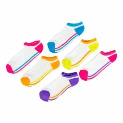 BargainJunkie Magid 6PK No Show Socks,WHT