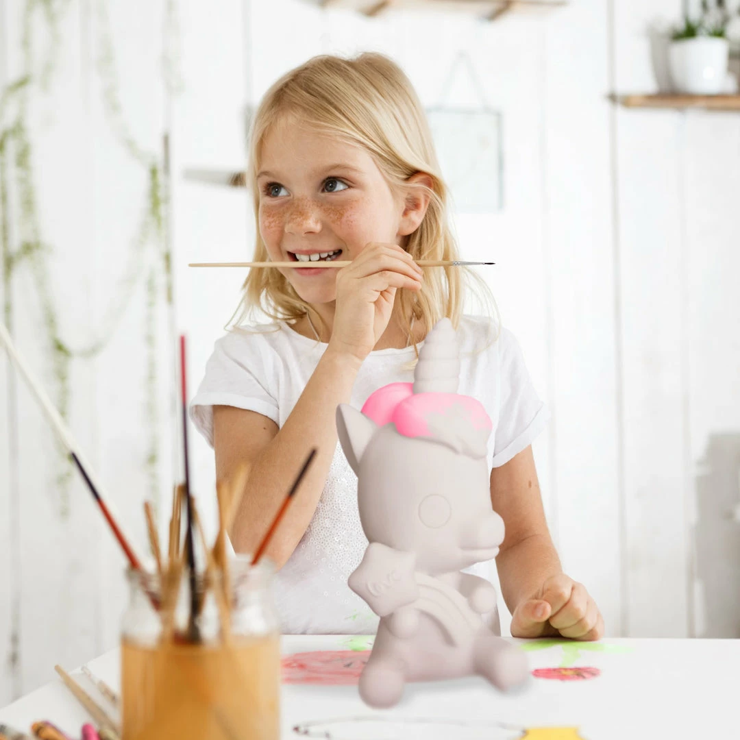 BargainJunkie Genius Art Paint Your Own Unicorn LED Lamp New