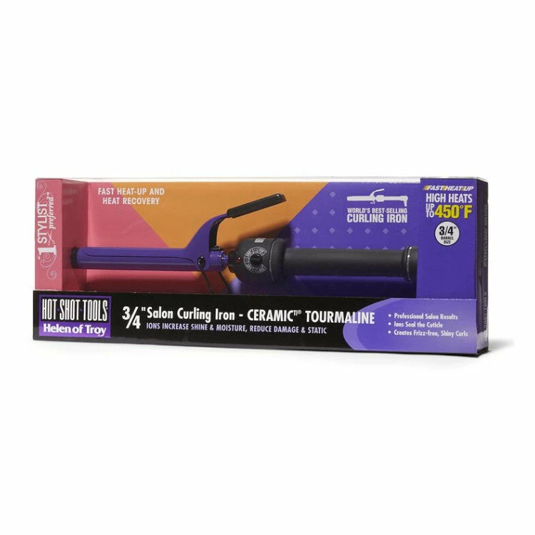 BargainJunkie New Hot Tools 3/4" Salon Curling Iron With Ceramic Tourmaline