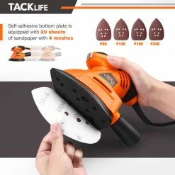 BargainJunkie Tacklife PMS02B Mouse Sander Detail Sander With 20 Sandpapers New