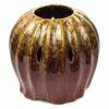 BargainJunkie Home & Garden Scenterrific Warmer, Ribbed Pot, Tan & Red W/Vanilla Scented Disk