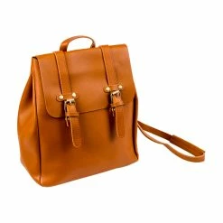 BargainJunkie New Women’s Faux Leather Convertible Back Pack, Brown