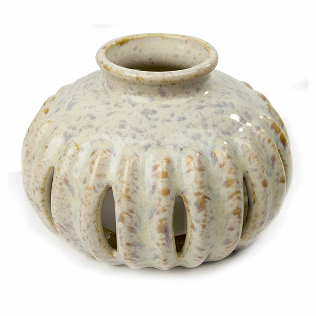 BargainJunkie Home & Garden Scenterrific Warmer, Speckled White Pot W/Vanilla Scent Disk