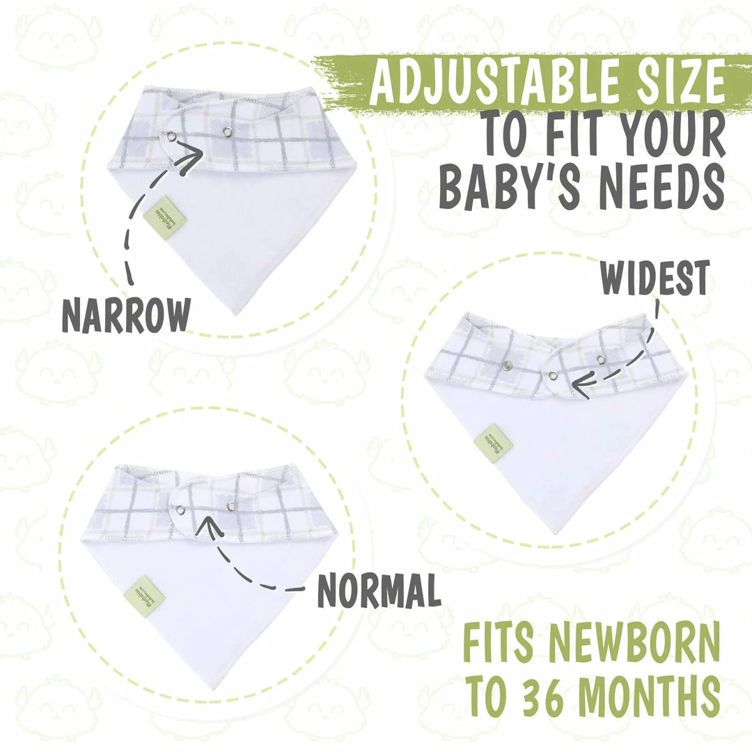 BargainJunkie New KeaBabies 8 Pack Of Organic Cotton Bandana Bibs, Constellation