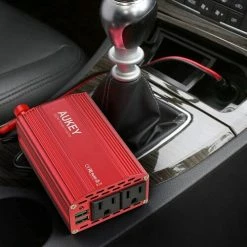 BargainJunkie Aukey PA-V2 300W DC To AC Car Power Inverter, Dual USB Ports & AC Outlets New