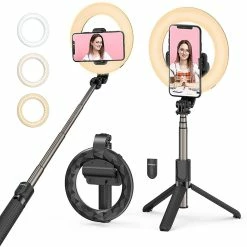 BargainJunkie Selfie Ring Light With Tripod Stand And Phone Holder