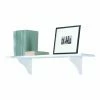 BargainJunkie Home & Garden Kathy Ireland 23” Mission Bracket Wall Shelf, White