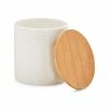 BargainJunkie New Home Trends Ceramic Canister With Bamboo Lid, Small