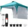 BargainJunkie Viewee Canopy Tent With Side Wall And Fixed Sand Bags New