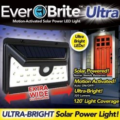 BargainJunkie Ever Brite Ultra Motion Activated Solar Power LED Light New
