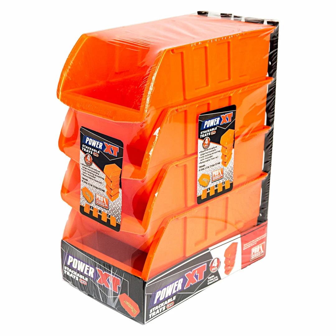 BargainJunkie Tools & Auto PowerXT PWXT979903 Large Stackable Trays, 4pc
