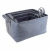 BargainJunkie Home & Garden Home Ease 4 Piece Deluxe Fabric Storage Basket Set, Blue