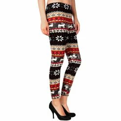 BargainJunkie New Fleece Lined Christmas Leggings