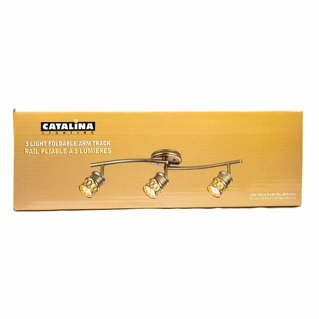 BargainJunkie Catalina Lighting 3 Light Foldable Arm Track