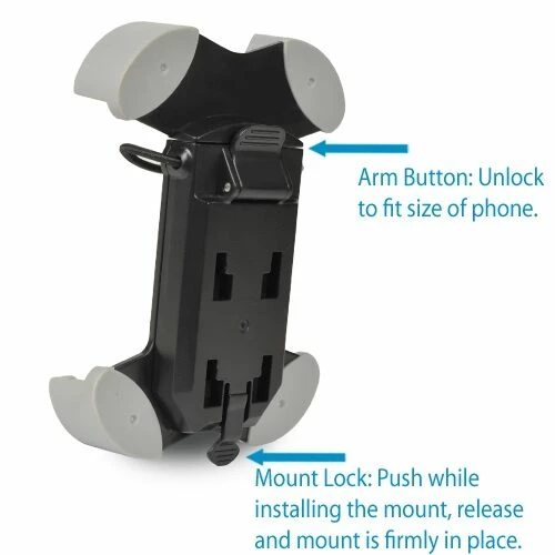 BargainJunkie Universal Smart Phone Bike Handlebar Mount For 3.5-5.5" Phones, Gray
