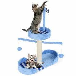 BargainJunkie Cupets 28.7 Inch Pirate Ship Cat Tower With Scratching Post New