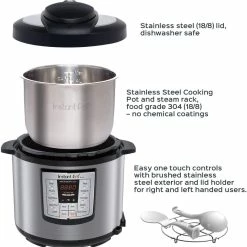 BargainJunkie New Instant Pot IPLUX60 6-in-1 6 Quart Pressure Cooker, Refurbished