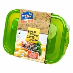 BargainJunkie Starfrit Lock & Lock 6 PC Lunch Kit With Color Lids, Green
