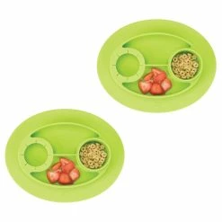 BargainJunkie InterDesign Jr Mini Non-slip Silicone Oval Placemat, 2 Pack