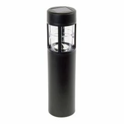 BargainJunkie Lighting Alpan Solar Pathway Lights, Black Plastic