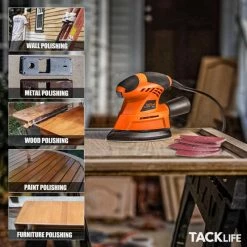 BargainJunkie Tacklife PMS02B Mouse Sander Detail Sander With 20 Sandpapers New