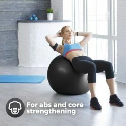 BargainJunkie HemingWeigh Anti-Burst Fitness And Stability 75 Cm Ball, Black New