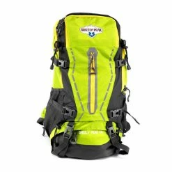 BargainJunkie Grizzly Peak 45L Internal Frame Hiking Backpack, Lime Green New