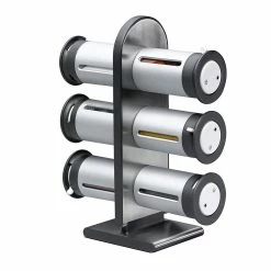 BargainJunkie Zevro KCH-06094 Zero Gravity 6-Canister Magnetic Spice Stand New