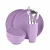 BargainJunkie Roomify 9pc Microwaveable Plastic Dish Set, Purple