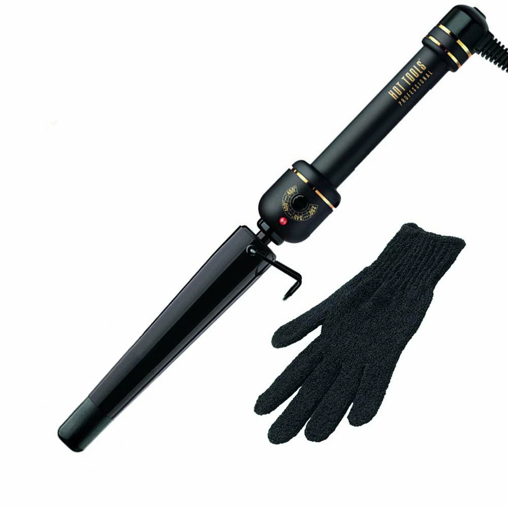 BargainJunkie Hot Tools Black Ice 1.25" Salon Tapered Curling Iron New