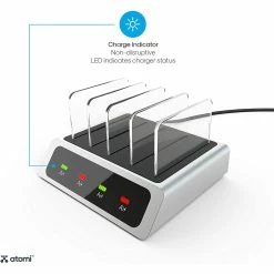 BargainJunkie Atomi Visual Charge 4 Port USB Desktop Charge Station
