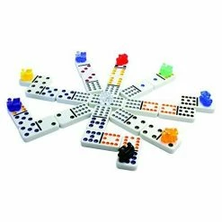 BargainJunkie Classic Games Mexican Train Dominos Set With Aluminum Case
