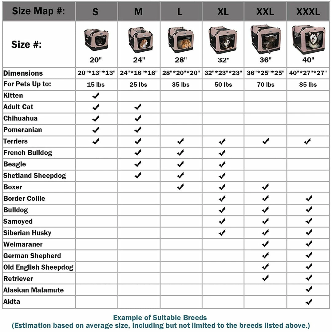 BargainJunkie Veehoo Black Folding Soft Dog Crate, XXXL