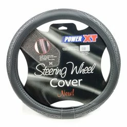 BargainJunkie PowerXT Steering Wheel Cover, Black