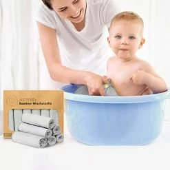 BargainJunkie KeaBabies Active+ Bamboo Washcloths, 6 Pack