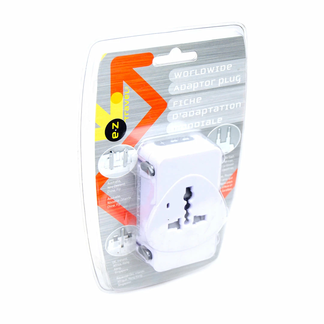 BargainJunkie New EZ Travel Worldwide Adapter Plug, White