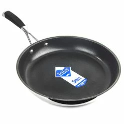 BargainJunkie Kitchen SAVVY 11.5” Stainless Steel Teflon Non-Stick Frying Pan