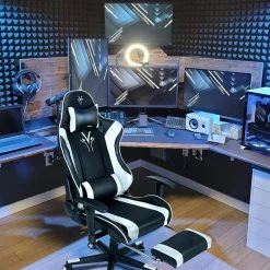 BargainJunkie Onsun E-Sport Gaming Chair With Foot Rest New