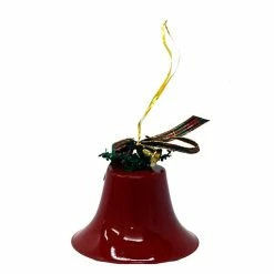BargainJunkie 6" Metal Christmas Bell, Red New