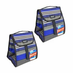 BargainJunkie New Packit Blue Striped Freezable Lunch Sack, 2 Pack