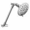 BargainJunkie Peerless 3-Setting Downpour Plus Showerhead With Adjustable Arm, Chrome, Refurbished