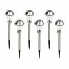 BargainJunkie Home & Garden Room Essentials Stainless Steel Solar Pathway Lights, 6 Pack