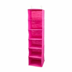 BargainJunkie DormItUp Cube It Up Closet Hanging Shelf Organizer, Pink