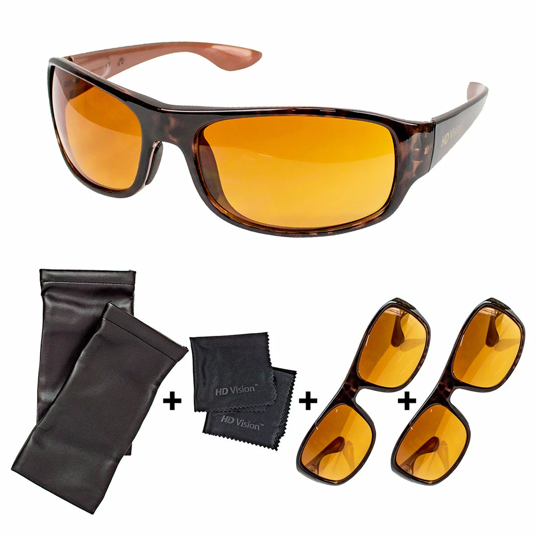 BargainJunkie New 2 Pairs - High Definition Sunglasses With Cleaning Cloth And Sleeve