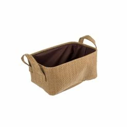 BargainJunkie Home Ease 4 Piece Deluxe Fabric Storage Basket Set, Brown Home & Garden
