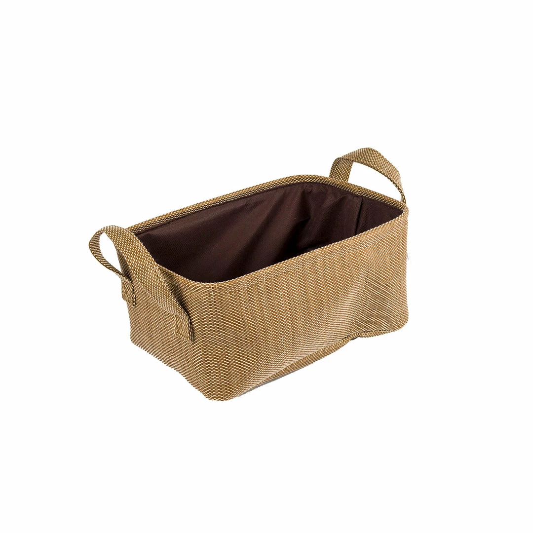 BargainJunkie Home Ease 4 Piece Deluxe Fabric Storage Basket Set, Brown Home & Garden