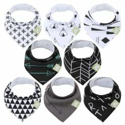 BargainJunkie KeaBabies 8 Pack Of Organic Cotton Bandana Bibs, Baby Boss