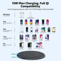 BargainJunkie Letscom Super P 15W Wireless Charger With AC Adapter